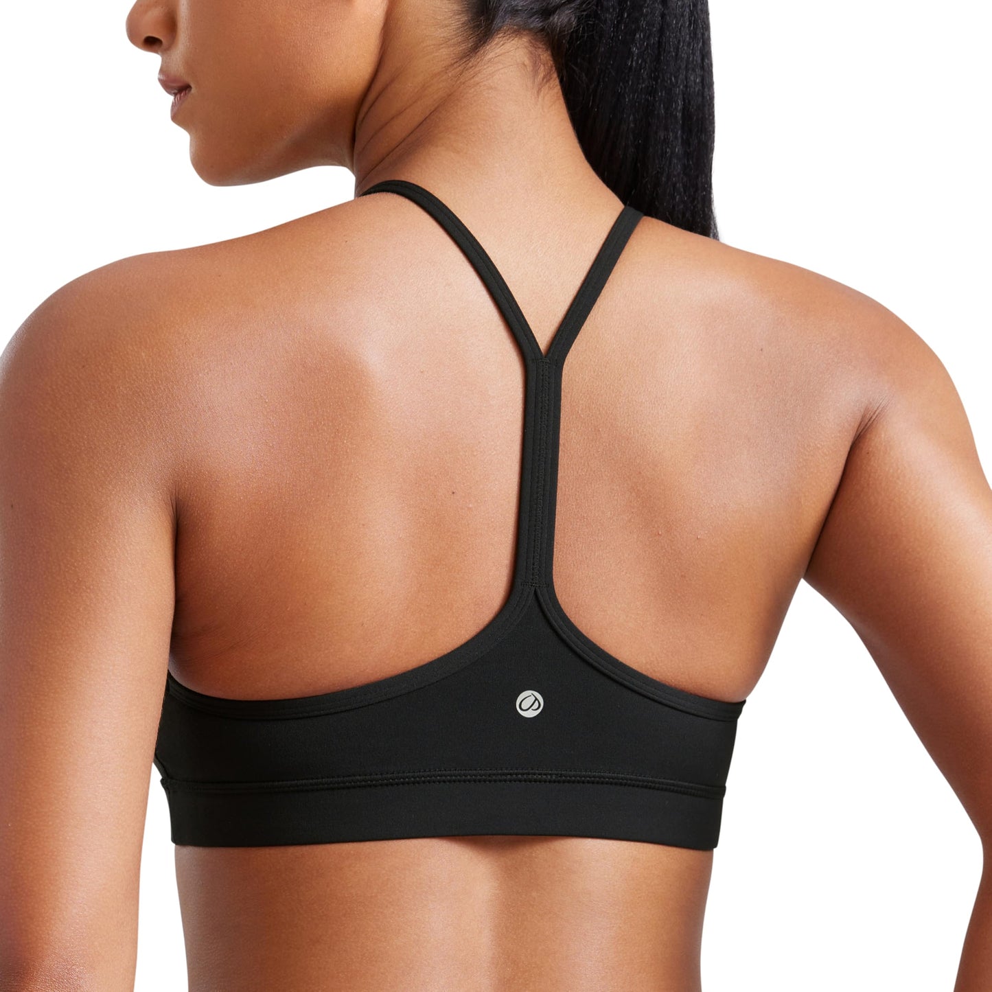 CRZ YOGA Butterluxe Y-Back Sports Bra – Low Impact, Padded, Spaghetti Strap Workout Top