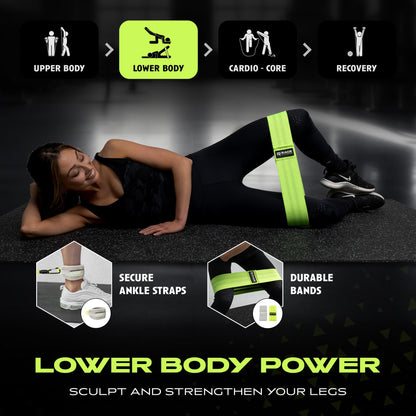 10-Piece Resistance Bands Set with Carry Bag – Full Body Home Workout Equipment