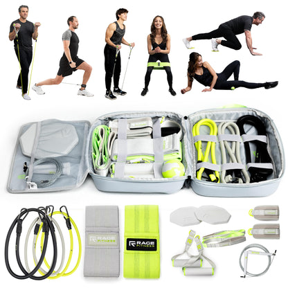 10-Piece Resistance Bands Set with Carry Bag – Full Body Home Workout Equipment