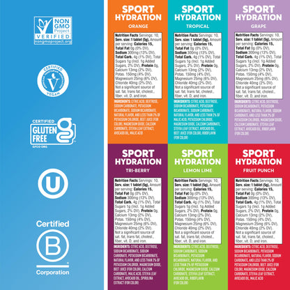 Nuun Sport Electrolyte Tablets with Magnesium, Calcium, Potassium, Chloride & Sodium, Gluten Free & Vegan, Mixed Flavors, 6 Pack (60 Servings Total)